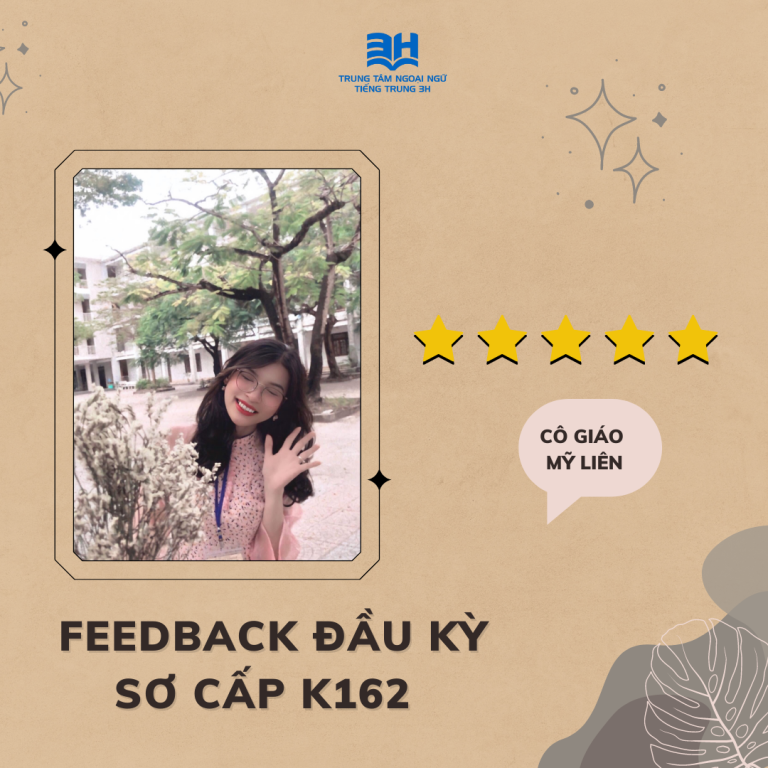 ĐÁNH GIÁ CỦA HỌC VIÊN LỚP SƠ CẤP K162 OFFLINE – CƠ SỞ HUẾ – CÔ MỸ LIÊN